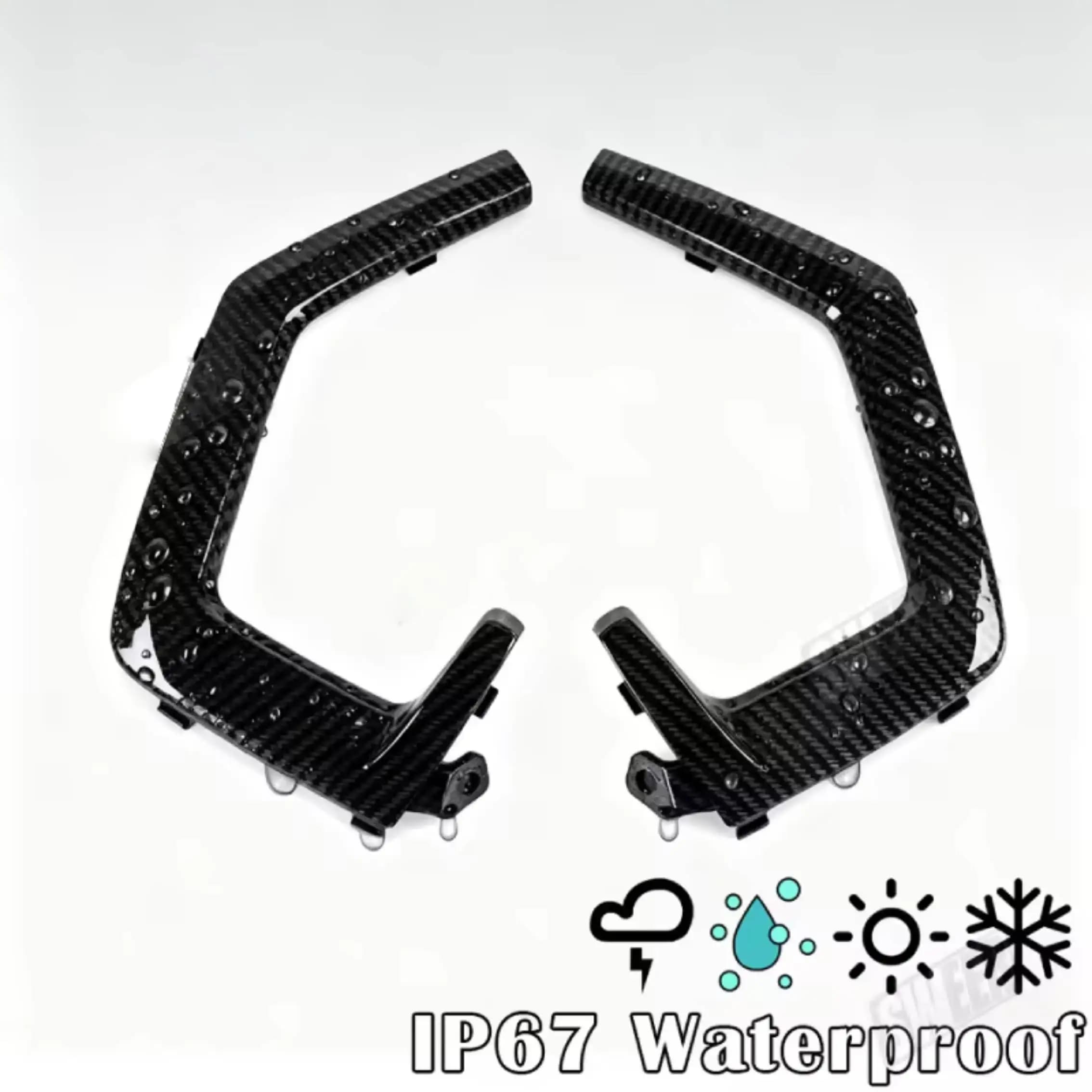Accessori Moto per YAMAHA NMAX: Striscia Laterale Inferiore del Manubrio con Motivo in Fibra di Carbonio