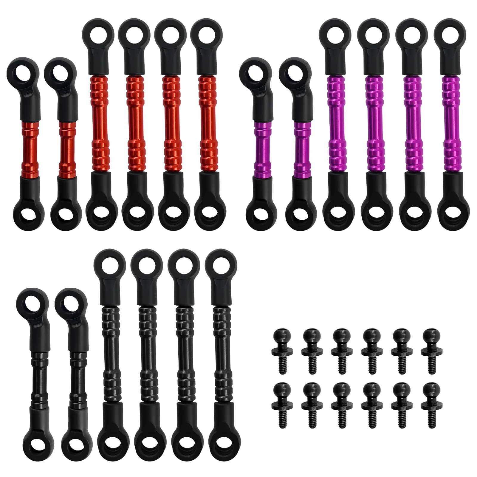 Set di collegamenti in metallo in alluminio per Losi Micro b e Losi Micro t, parti di aggiornamento 1/24 1/28, accessori per auto RC