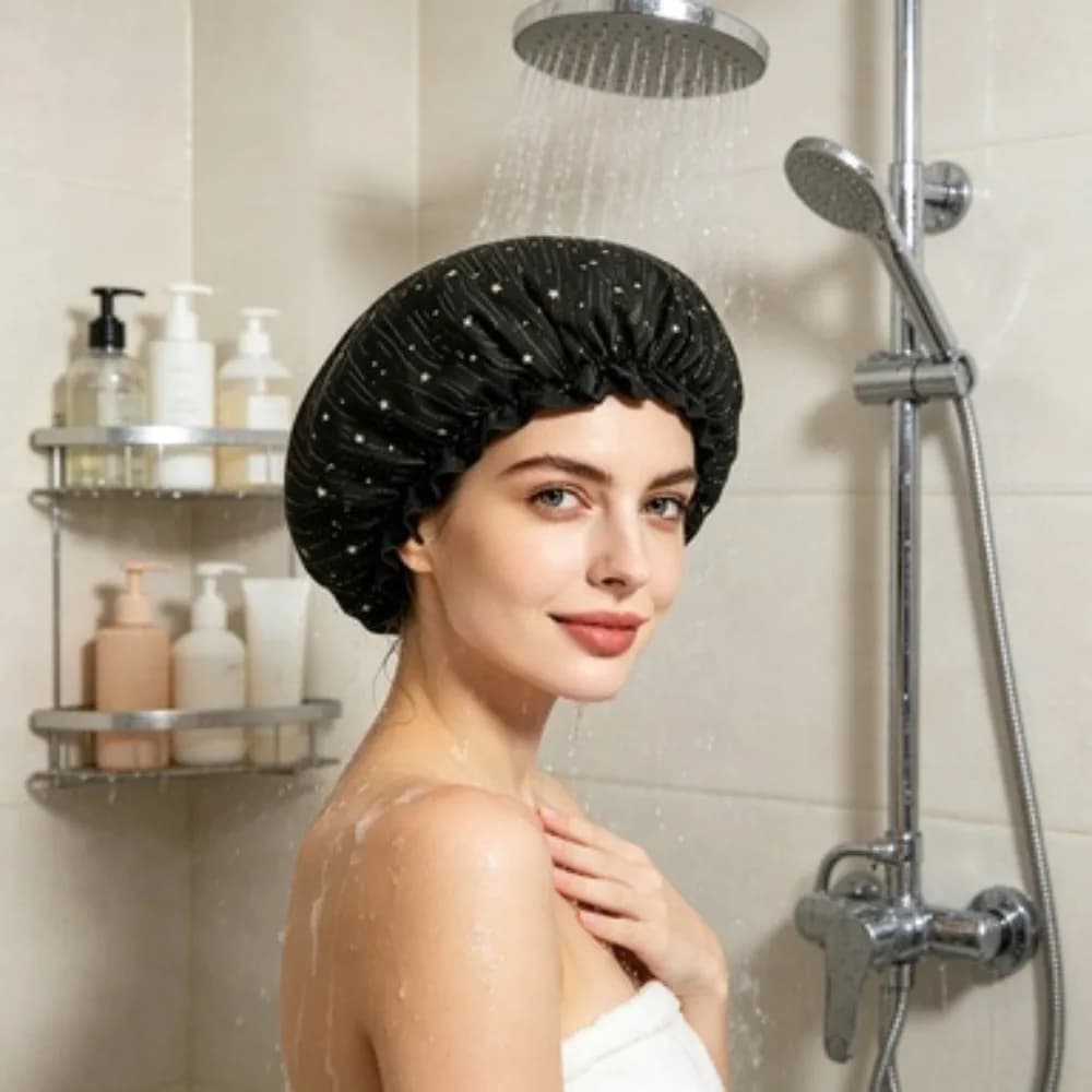 Shower Caps Waterproof Donuts for Hair Bathing Cap for Women Swimming Cap Shower Shower Suit Bonnet Douche