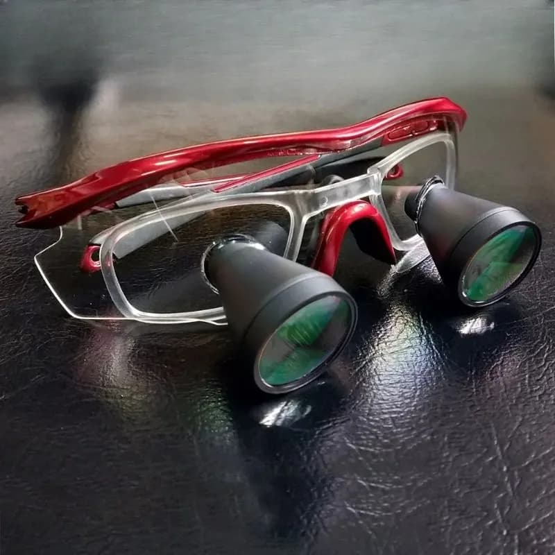 Lente d'ingrandimento binoculare con distanza di lavoro HD 330-460mm, Lente d'ingrandimento a fascia per la testa 2.5X 3.5X, Mani Ausiliarie