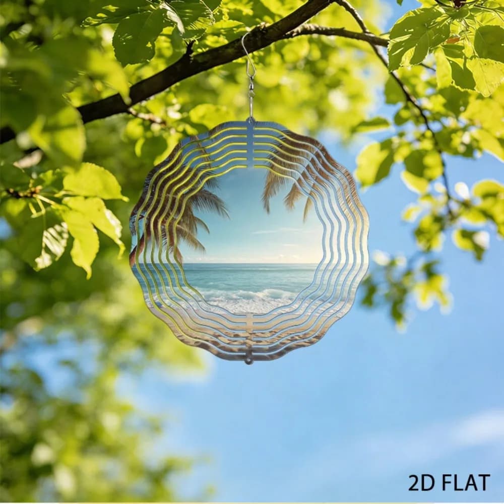 Wrought Iron Wind Chimes Tropical Beach Landscape Outdoor Garden Decor