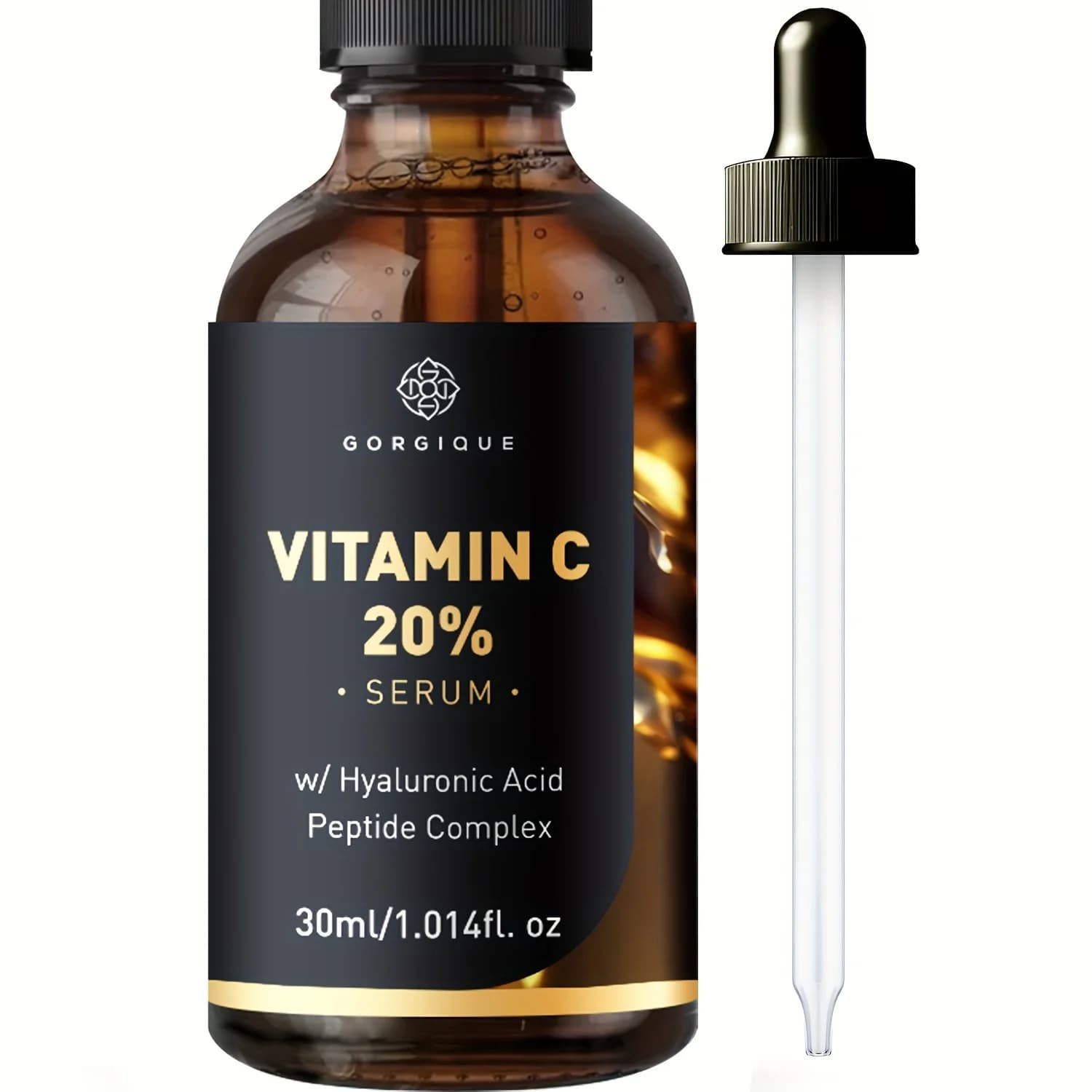 Vitamin C serum for enhanced face with hyaluronic acid peptides
