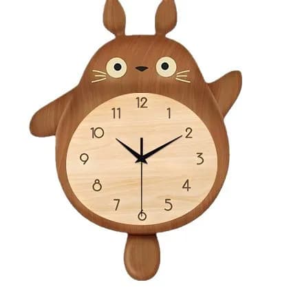 Cartoon chinchilla log wind wall clock decorative painting dining room log color hanging clock living room