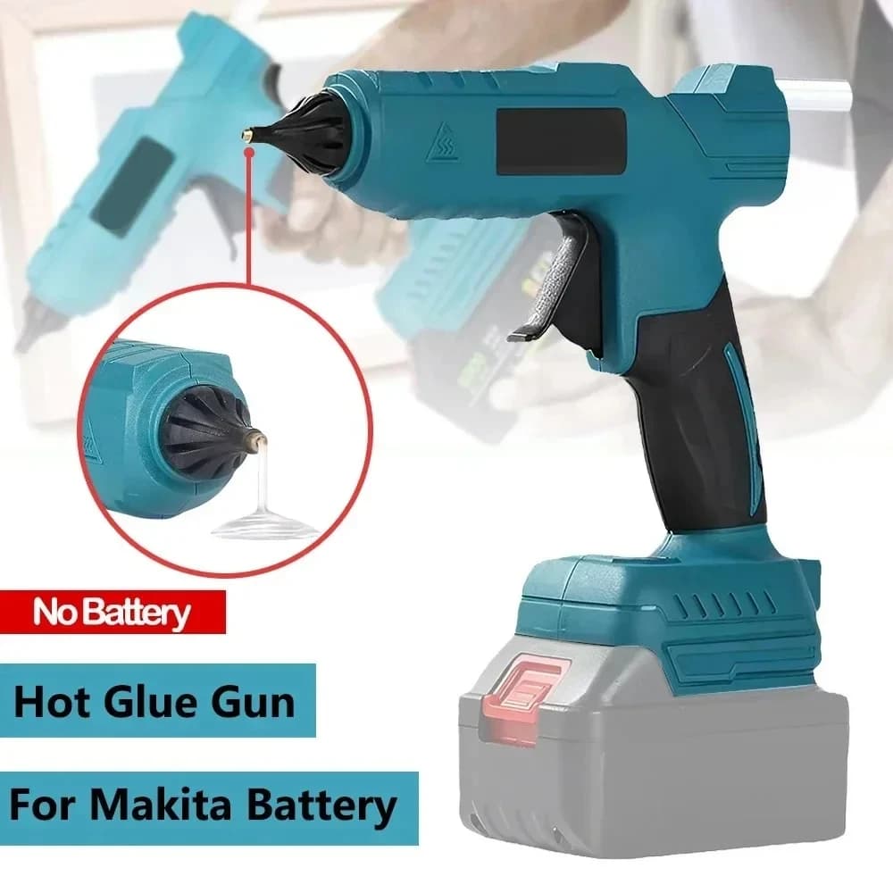 Pistola per colla a caldo elettrica senza fili, pistola per saldatura a caldo con stick di colla da 11 mm (senza batteria) per Makita 18V