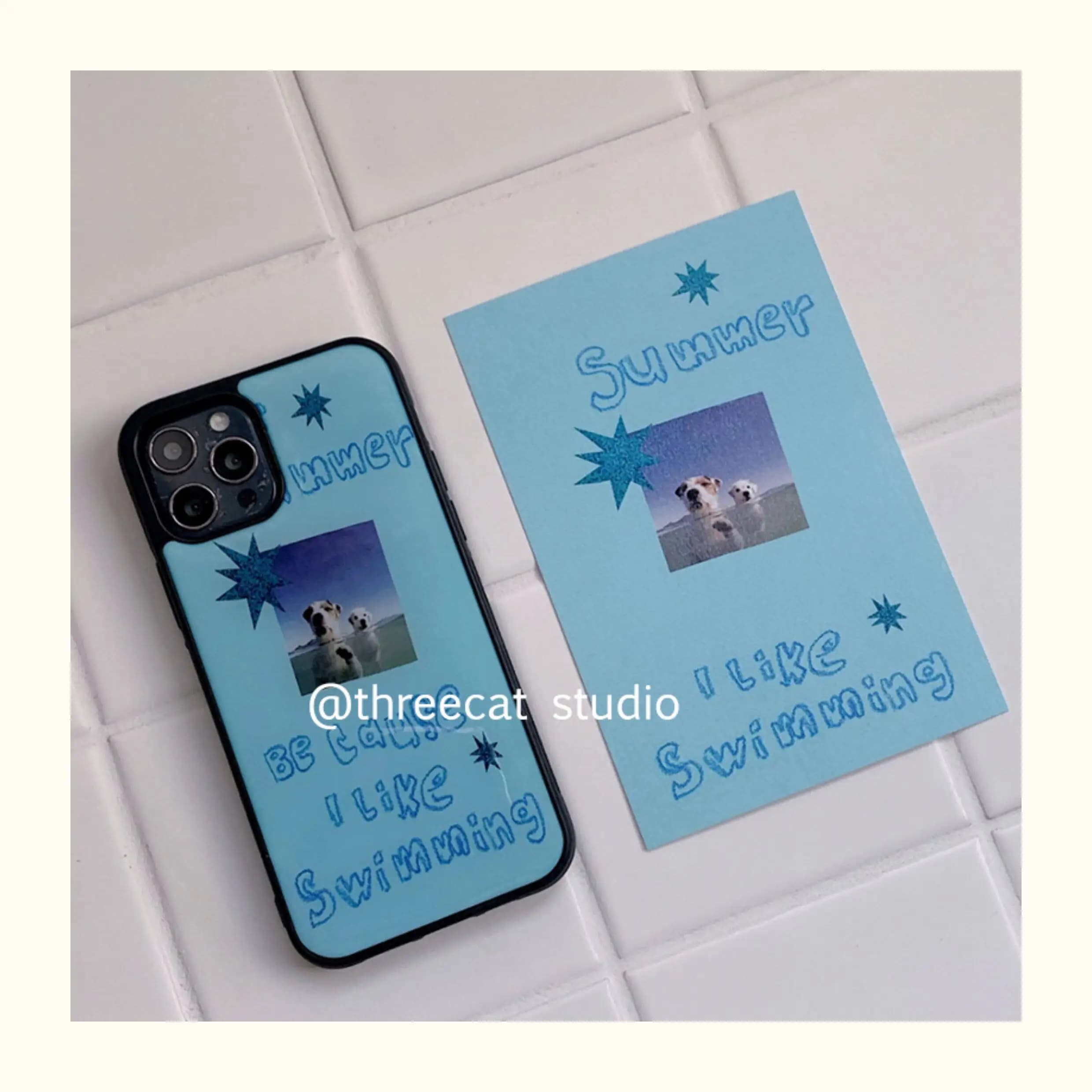 Cover per iPhone in acrilico con design coreano di cani che nuotano, compatibile con iPhone 17 Pro Max, 17 Air, 16 Pro, 15, 14 Plus, 13, 12 Pro, 11 Max
