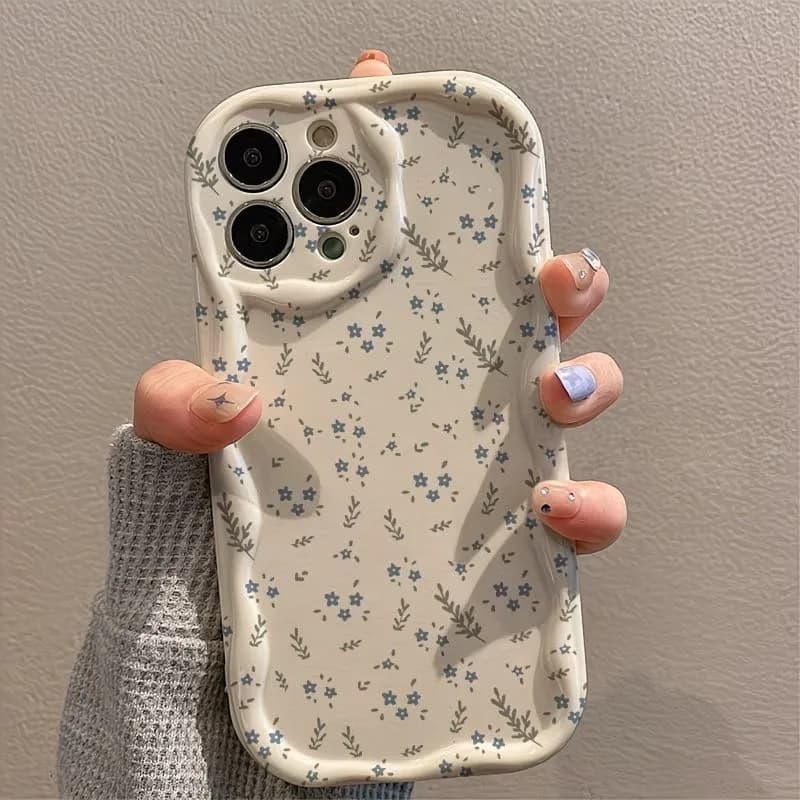 Cover per Telefono Samsung Galaxy A07 A17 A16 A15 A14 A36 A37 A57 A55 A54 S26 Ultra S25 S24 S22 Plus S23 FE con Motivo Floreale e Foglie