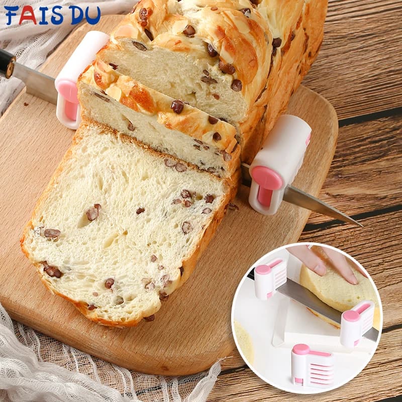 FAIS DU DIY cake straightener slicer bread knife adjustable 5 layers for bread Toast cake divided Layering kitchen fixing tool