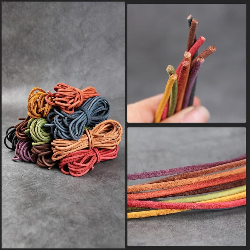 3mm Round Frosted Surface Leather Rope Genuine Cow Leather Cord For DIY Shoelace Bracelet Necklace Sweater Chain Jewelry String