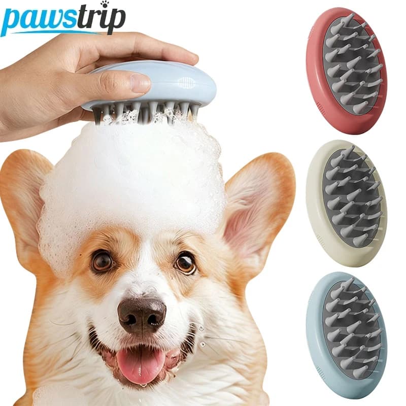 Spazzola Massaggiante in Silicone per Cani, Rimuovi Peli per Gatti e Cani di Piccola Taglia, Spazzola per la Pulizia del Cane, Spazzola per il Bagno del Cucciolo, Articoli per Animali Domestici