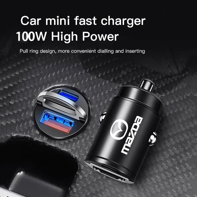 Mini car charger from 100 W - Suitable for Mazda 3 6 CX5 2 CX3 CX9 MX5 RX8 Axela Demio Atenza MS