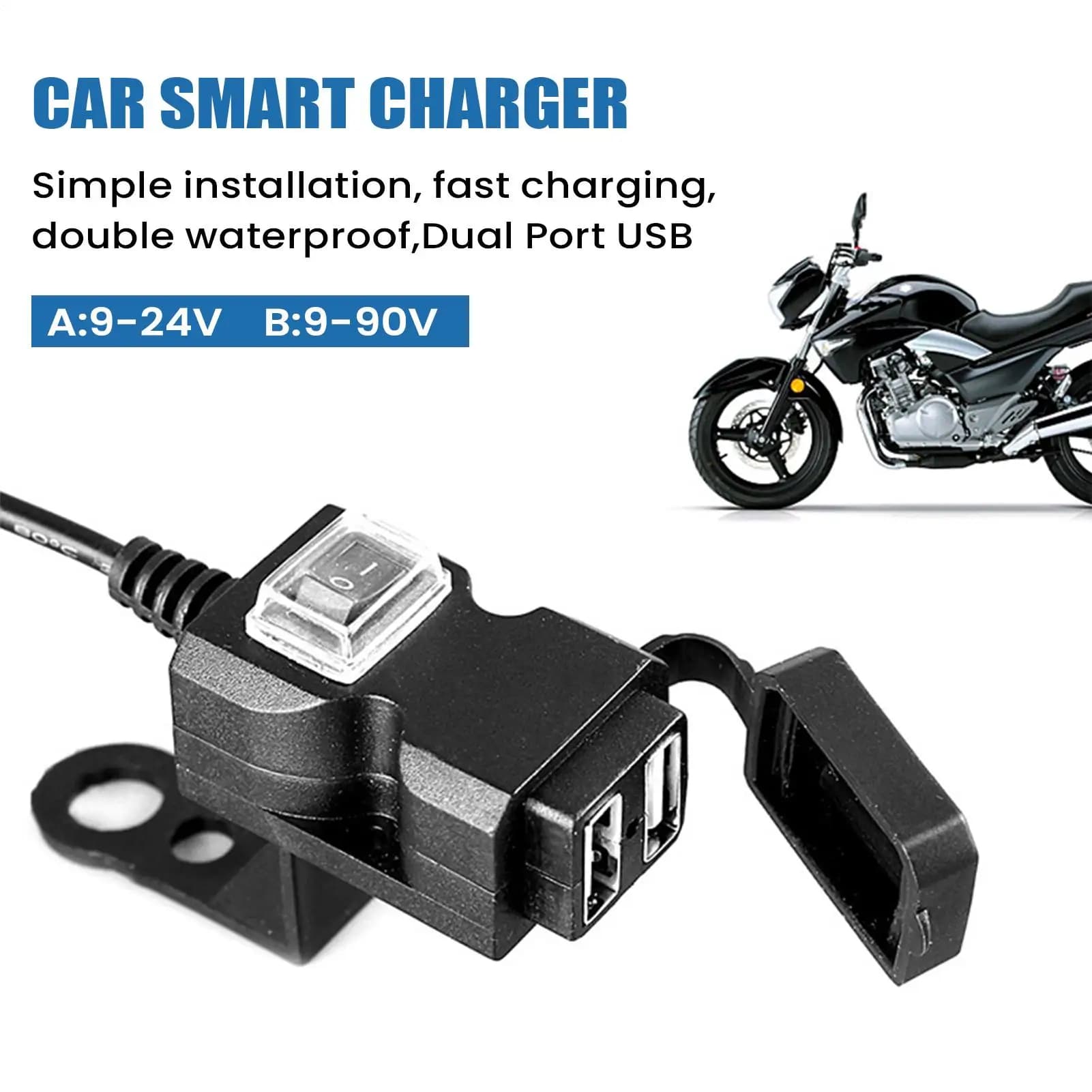 USB Adapter for Moto, USB Charging for Moto, USB Charger for GPS, Tablet, Dashboard Camera