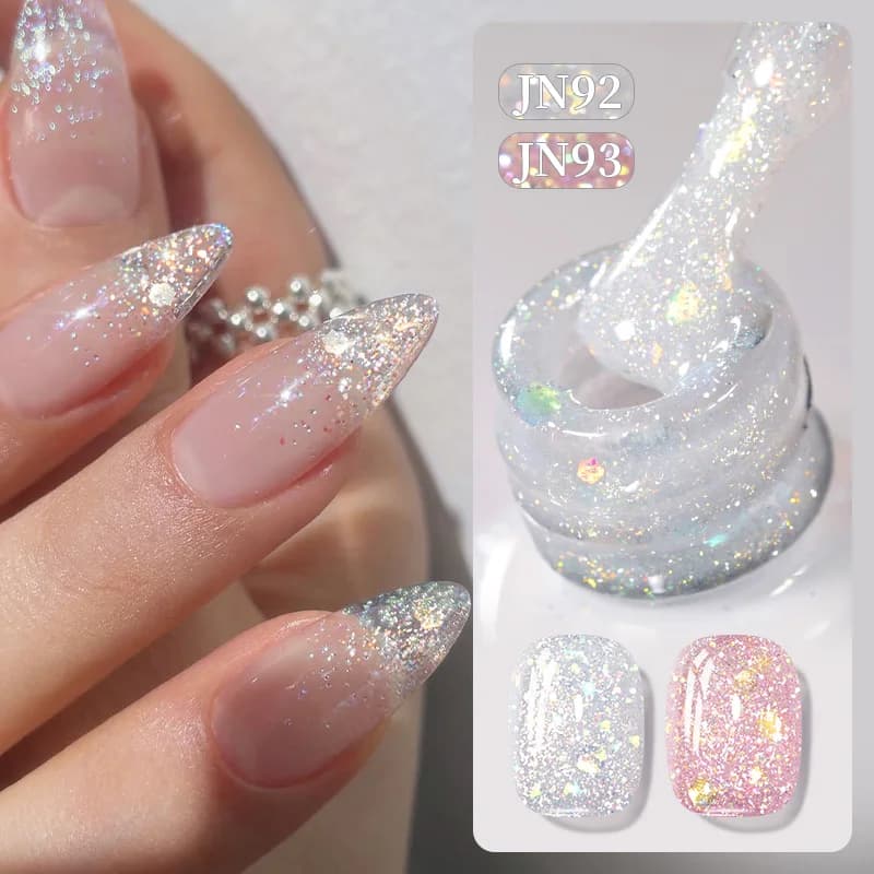 BORN PRETTY 1 Flacone 10ml Smalto Gel Effetto Glitter Scintillante Elven Light, Semipermanente per Nail Art, Manicure Soak Off UV LED