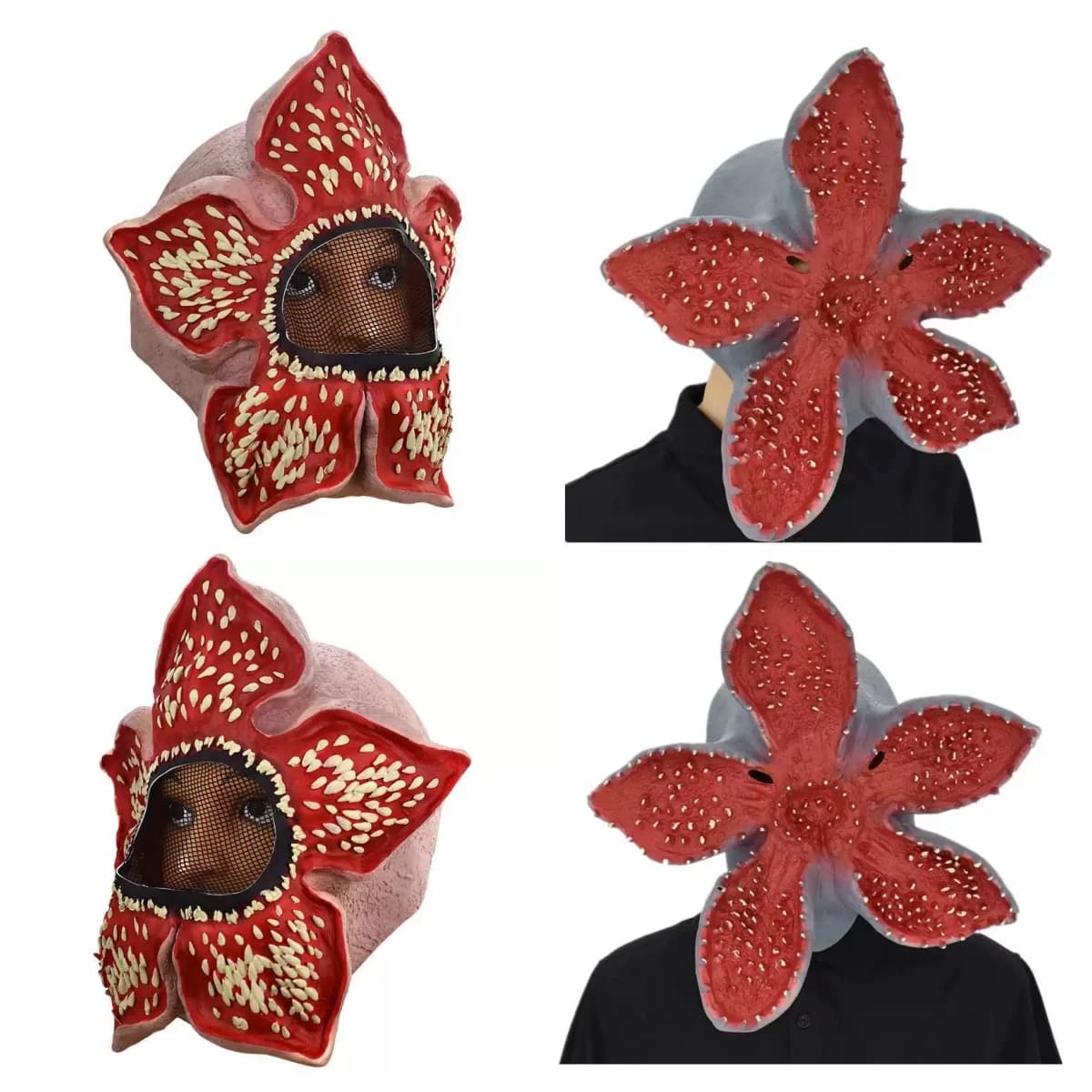 Demogorgon Latex Mask Strano film Monster Full Face Mascara Realistic masks for Halloween Horror Party masks Terror Cosplay Puntelli