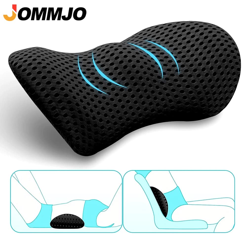 Cuscino di supporto lombare da 1 pezzo-Memory Foam per alleviare il dolore alla schiena bassa, seggiolino auto ergonomico, sedia da ufficio, poltrona reclinabile e letto