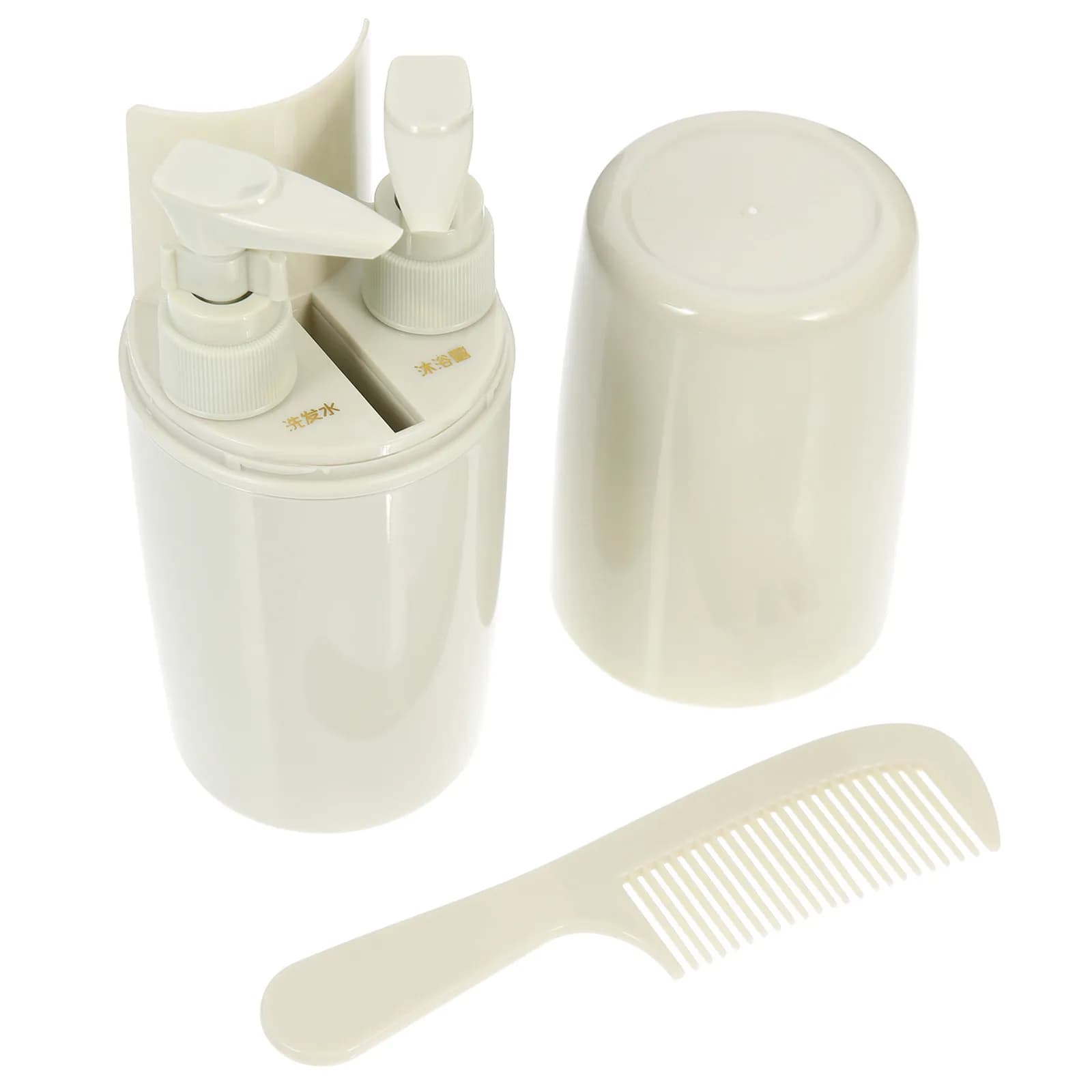 Set da Viaggio Multifunzionale 1 Pezzo: Bottiglie Contenitore Premium in Plastica, Porta Pettine e Spazzolino, Organizzatore per Dentifricio e Articoli da Toilette