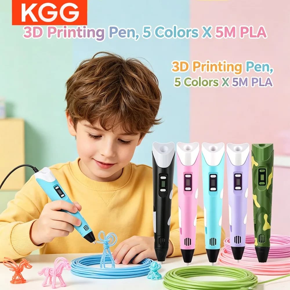 3D Printing Pen DIY Drawing Pen With LCD Screen Compatible PLA Filament Toys Safe Paiting for Children Christmas Birthday Toys