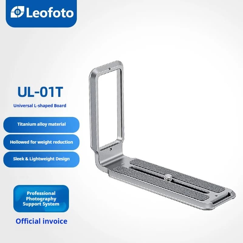 Leofoto UL-01T L-shaped titanium alloy dig DSLR/photocamera mirrorless reduce with weight Slim vertical plate with quick release