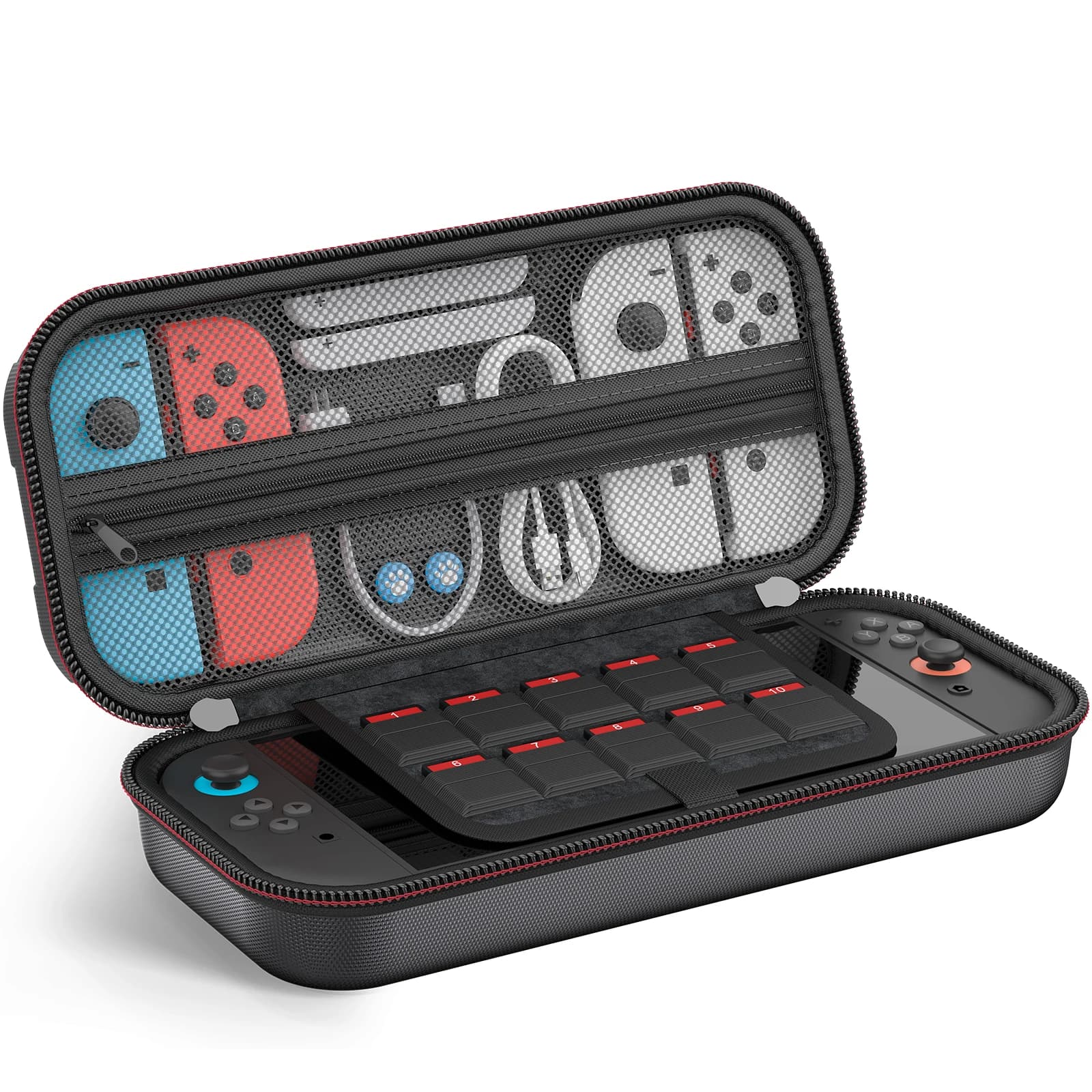 Custodia da trasporto DinoFire per Switch2/Switch/OLED - Borsa protettiva rigida in EVA, impermeabile in PU, borsa da viaggio