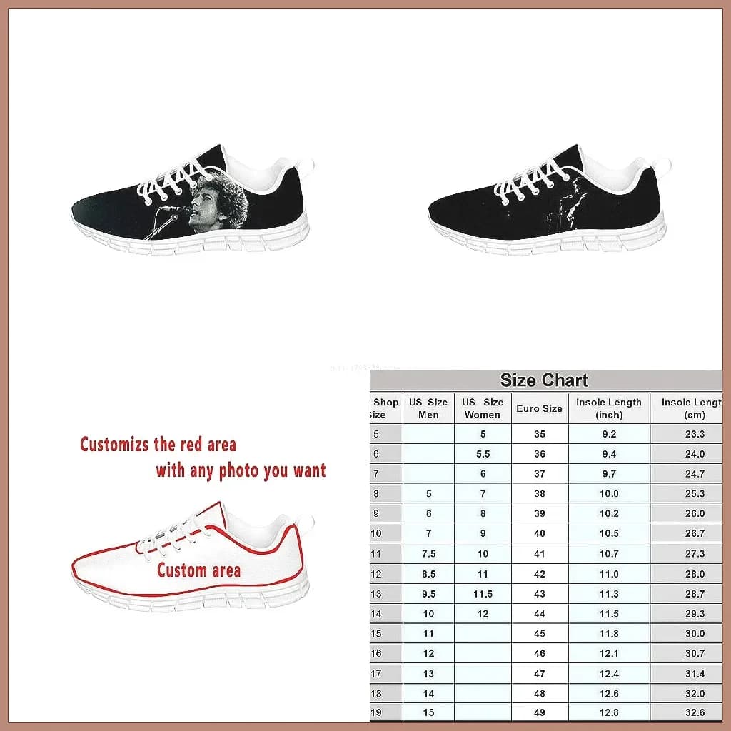 **Custom Bob Dylan Sports Sneakers, Hot Cool Casual Running Shoes for Men Women Teens**