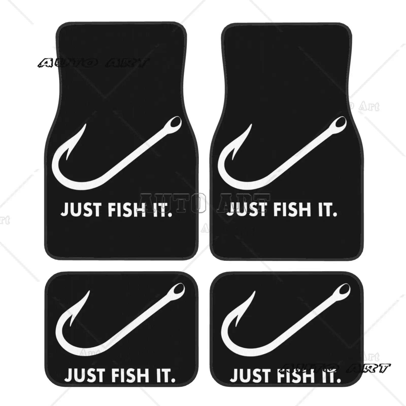 Tappetino per auto con motivo amo da pesca personalizzato Tappetino per auto universale antiscivolo anti-fouling per tutte le stagioni per uomo e donna