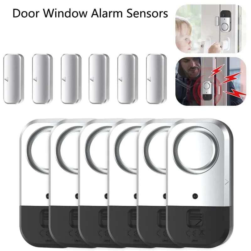 Allarme per porte e finestre con sensore da 120 dB Sistema di allarme di sicurezza antifurto per la casa per negozi, case, bambini, garage, ufficio