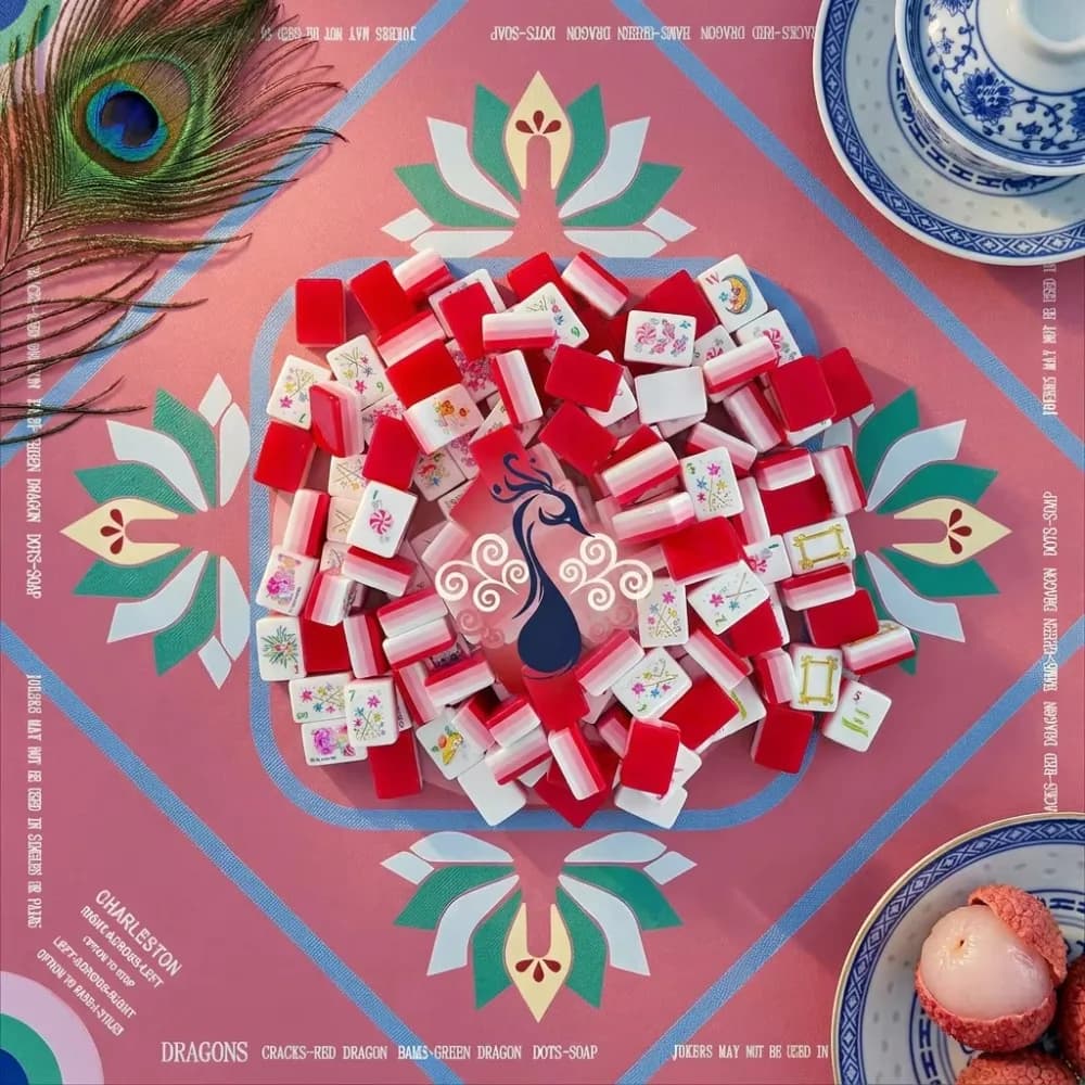 Solid acrylic engraving American mahjong tiles, four layers of 160 pieces, suitable for family daily business club use