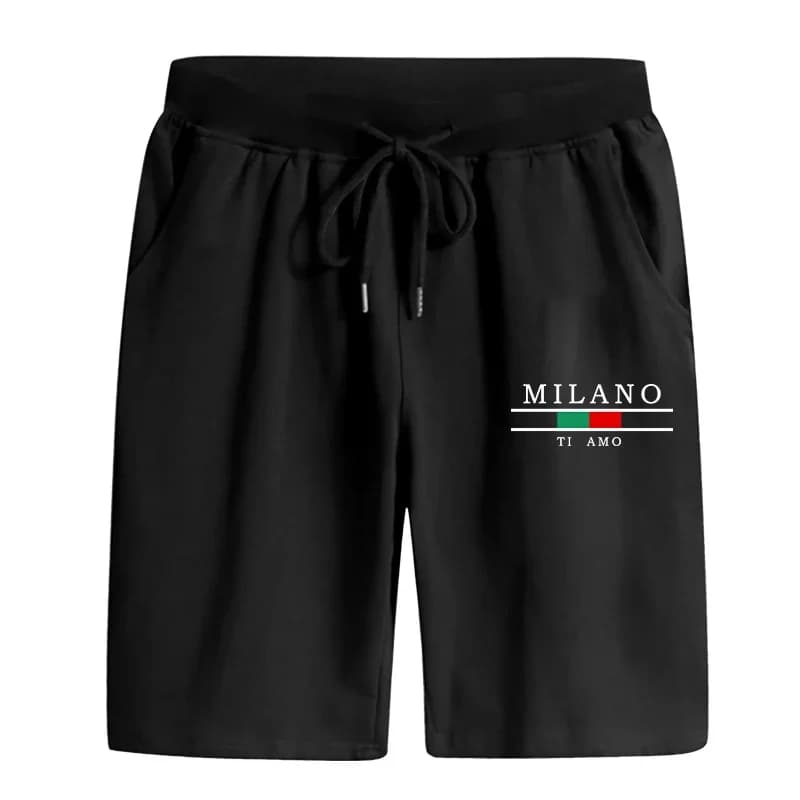 Men's Summer Shorts with Print, Casual, for Jogging, Sport, Cycling, Outdoor Clothing, Elastic Life, Half Streetwear Pants