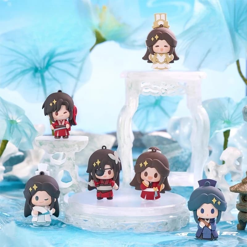 Classico Anime Tian Guan Ci Fu Qing Lian Kawaii Cosplay PVC Mini bambola Portachiavi Pendenti Portachiavi Figure giocattolo Ventole Regalo