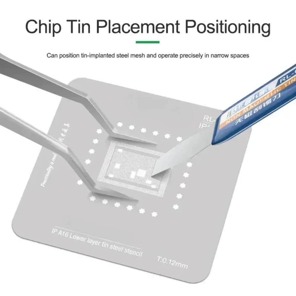 Pinzette di precisione ST-20 con punte curve per il posizionamento di chip e latoletture, strumenti per la riparazione di schede madri di telefoni cellulari