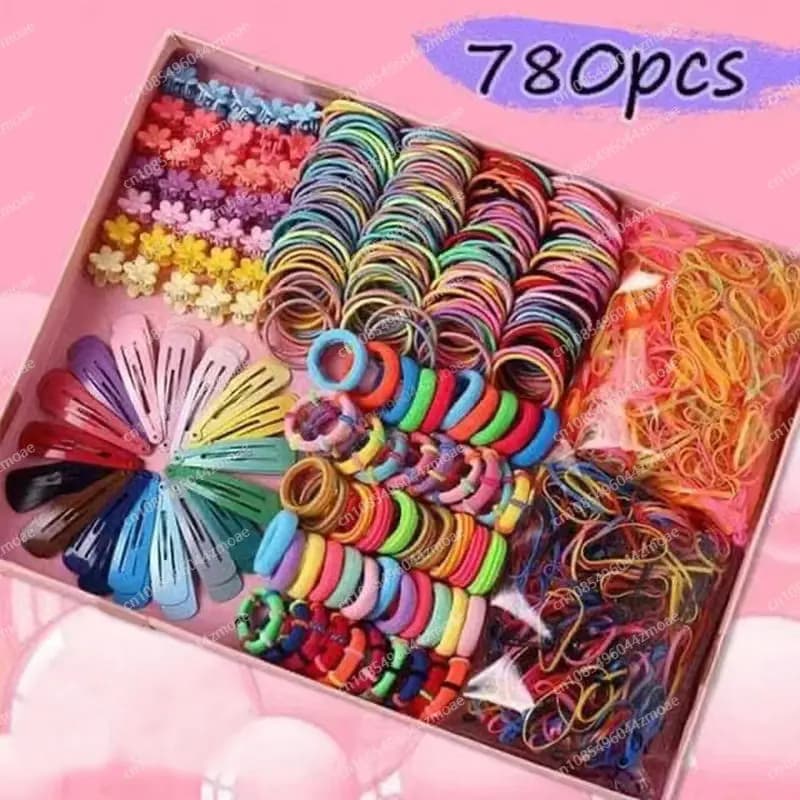 Fermagli per capelli color caramella per bambine, elastici per coda di cavallo, accessori per capelli per bambini