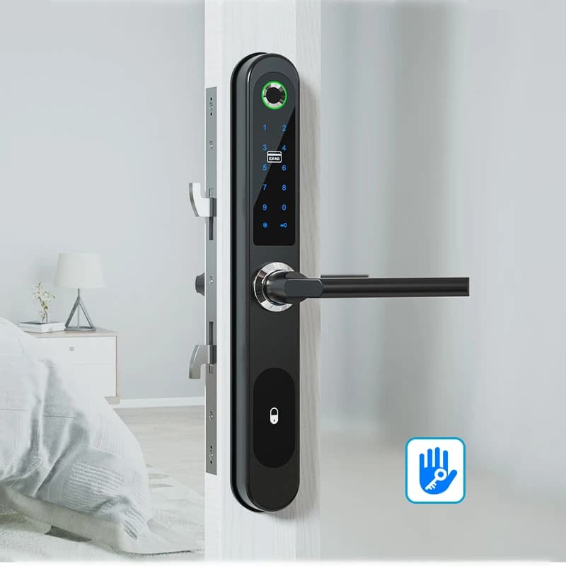 TTlock Bluetooth Smart Lock Keyless fechadura digital Fingerprint Password serratura della porta su porta sottile