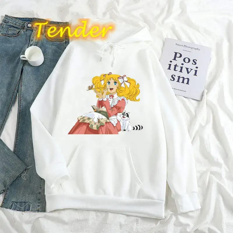 Vintage Clothes Hoodie Women 2022 Fashion Hoodies Harajuku Sweatshirt Candy Candy Cartoon 90s Female Hoody Pullovers