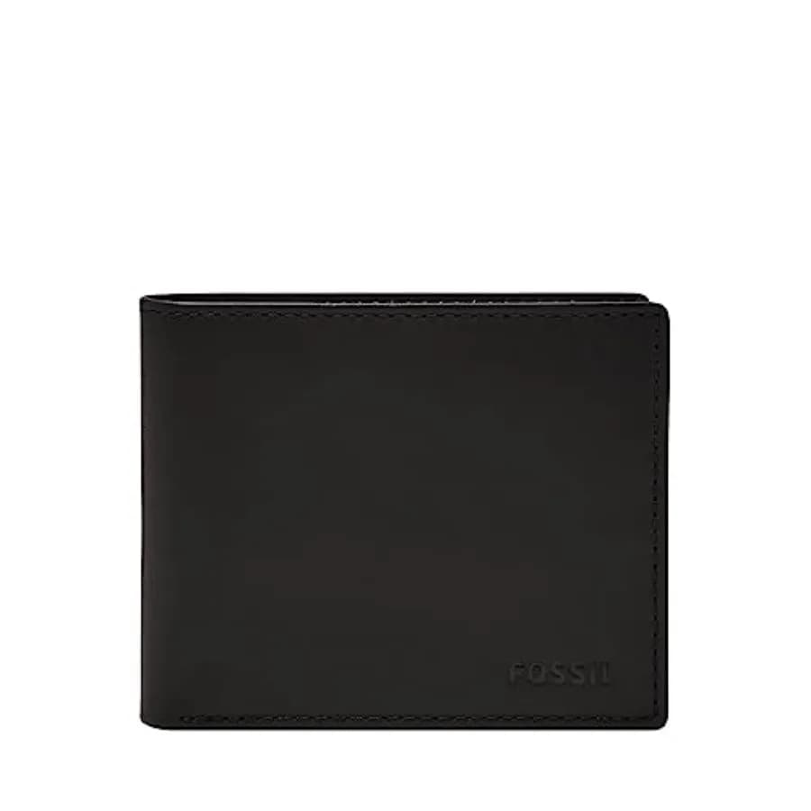 Portafoglio da uomo, portafoglio Derrick in pelle con blocco RFID, bifold con porta documenti a ribalta