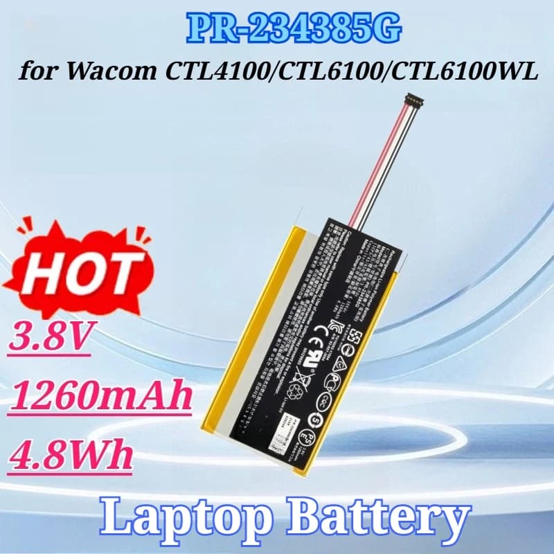 Batteria PR-234385G 3.8V 1260mAh 4.8Wh per Tavoletta Grafica Wacom CTL4100 CTL6100 e Batteria per Laptop CTL6100WL