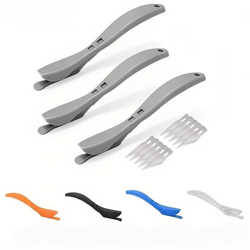Sliding Gift Wrap Cutter with 10 Blades, Specialized Cutting Tool for Invisible Car Wraps, Suitable for Wrapping Paper, Vinyl