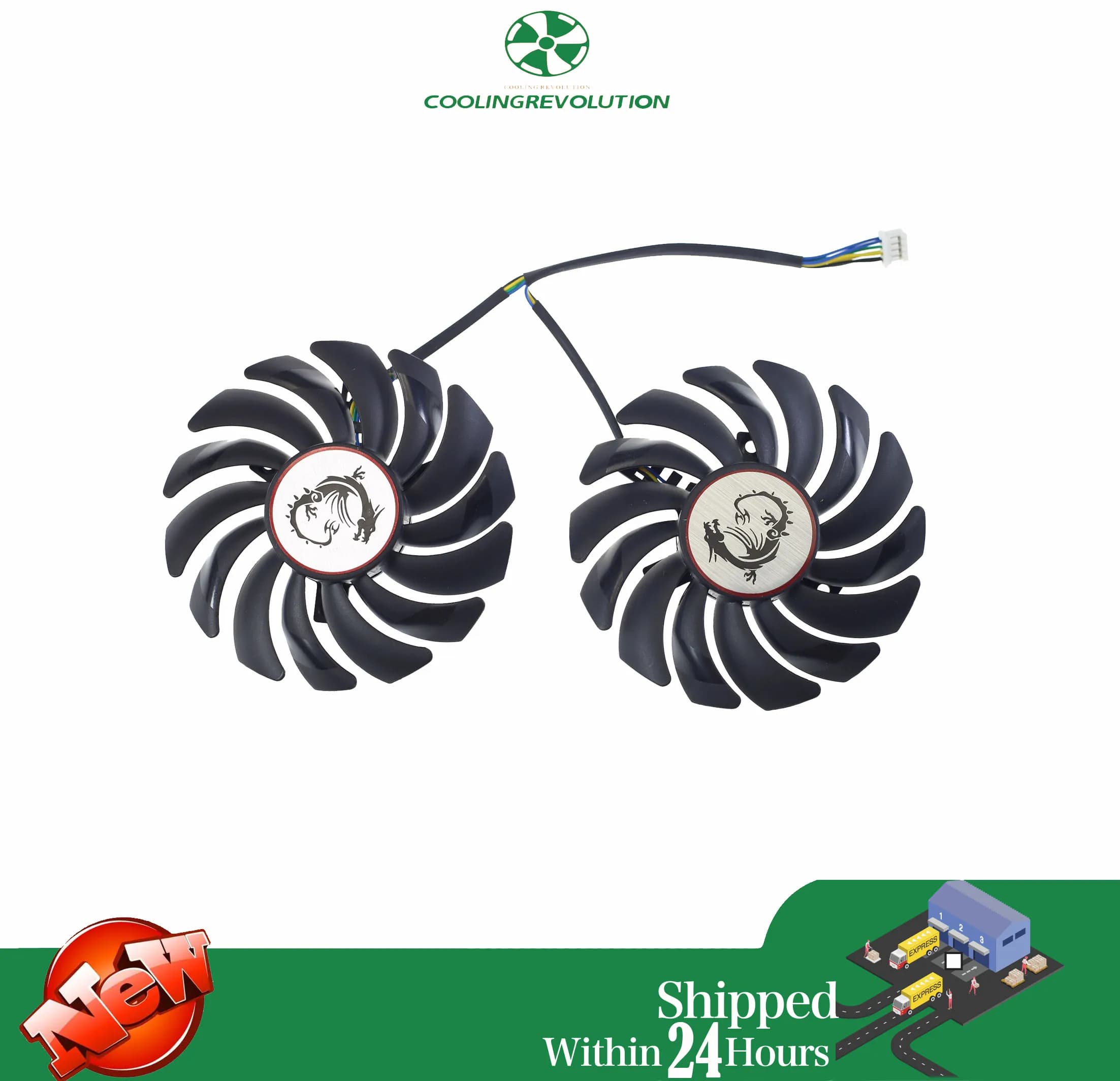 PLD09210S12HH DC12V 0.40A 4PIN PER GTX1050Ti GTX1050 di Raffreddamento Della Scheda Grafica Ventole Drago Rosso Scheda grafica