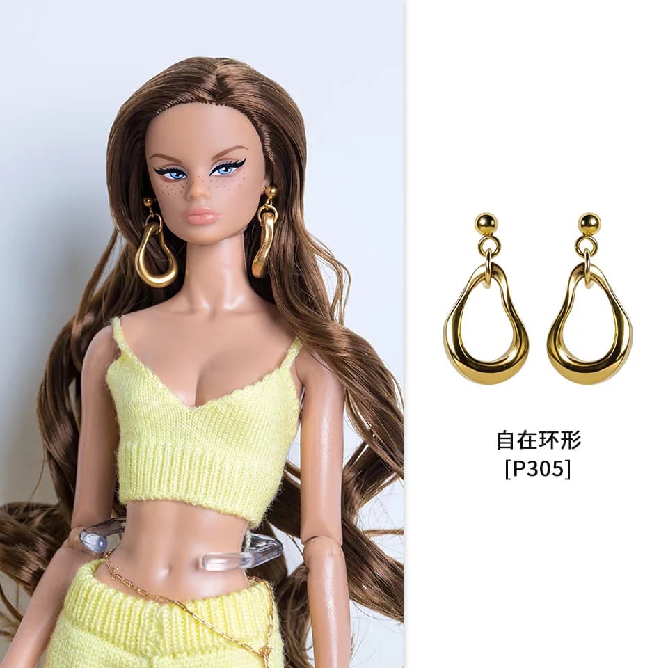 Orecchini giocattolo per bambole Xianxian Supermodel, accessorio della serie Wandering Dreams, orecchini indossabili per bambole Fashion Girl, per bambole FR da 30 cm (1/6).