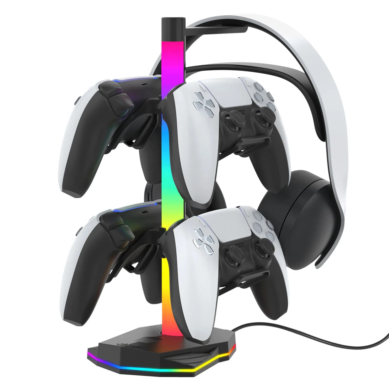 Supporto per Cuffie e Controller Antiscivolo, Espositore per Cuffie e Controller, Porta Cuffie Universale Compatibile con Tutti i Marchi