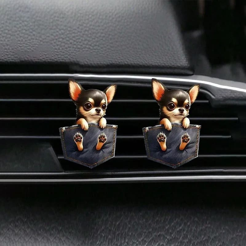 Cute acrylic clip for car air intake - Support for aromatherapy deodorant, waterproof decorative clip for car sockets, fun and functional CA