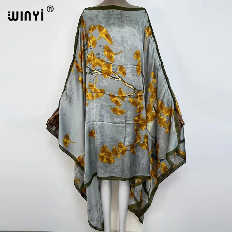 WINYI African Kaftan Beach Cover up Beach Wear Oversize boho swimsuit Robe party holiday woman clothing