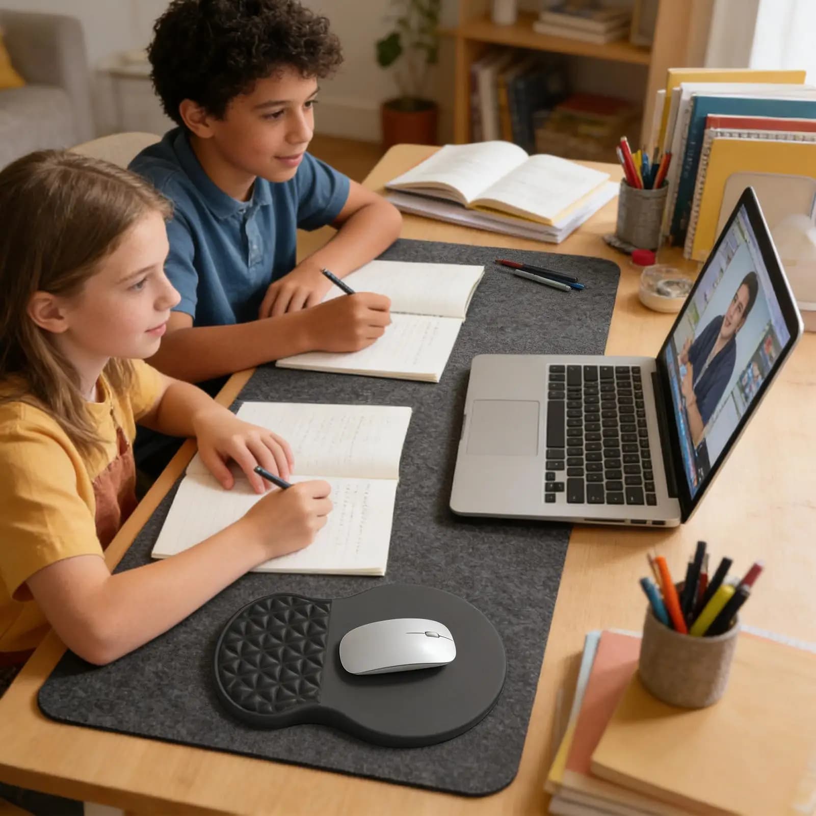 Tappetino per mouse con poggiapolsi massaggiante, accessori da scrivania, tappetini per mouse di grandi dimensioni per tavolo, ufficio, casa, lavoro, laptop