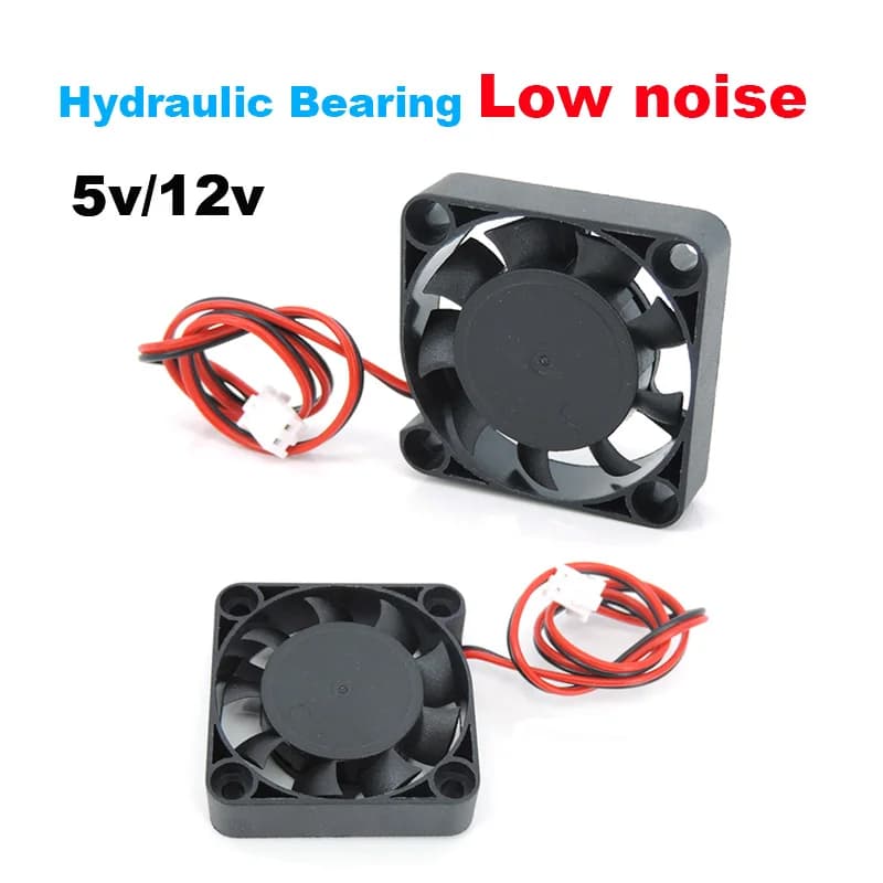 Ventola di Raffreddamento Silenziosa Brushless 4010 5V 12V per Stampante 3D, Cuscinetto Idraulico Assiale 40mmx40mmx10mm, 2 Pin DC5V DC12V B4
