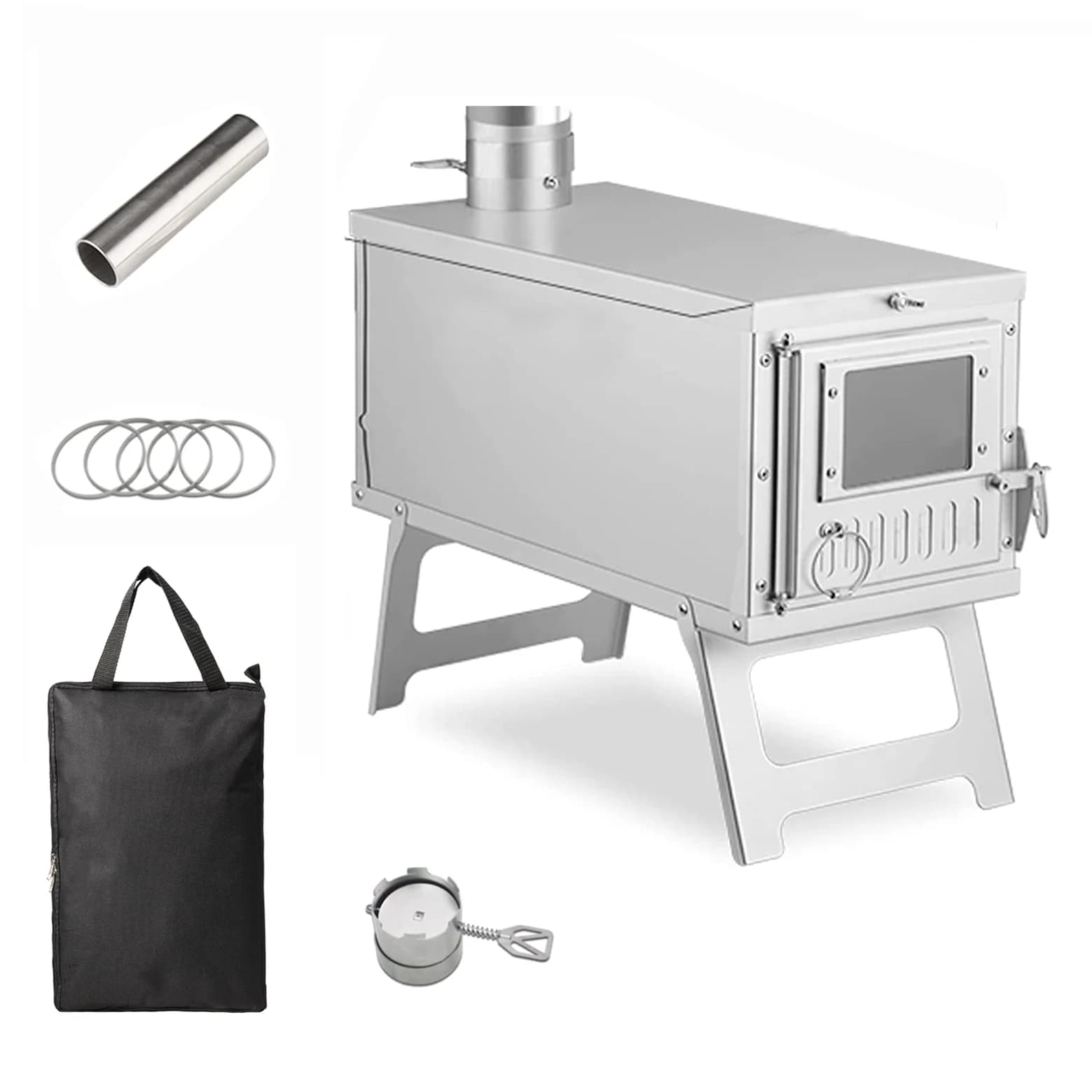Portable wood stove for tent for backpacking quick release camping hiking tools outdoor kitchen burner