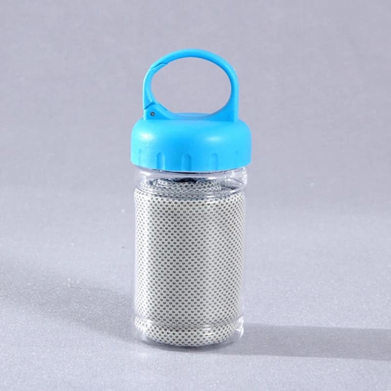 Sport Cooling Towel 30x100cm Sweat Towel with Bottle Light Weight Breathable for Running Gym Workout Camping Fitness
