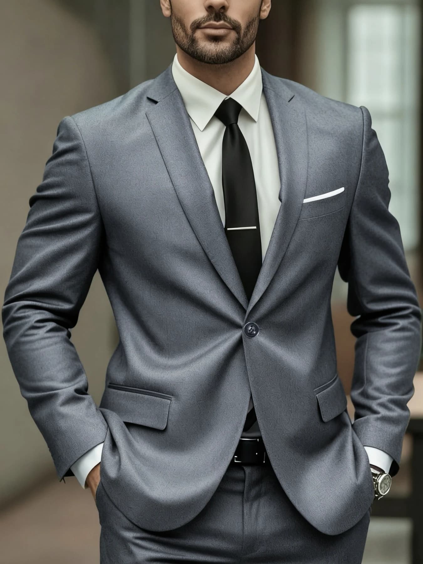 Set di 2 completi da uomo eleganti, giacca e pantaloni su misura, ideali per ufficio, matrimoni e feste