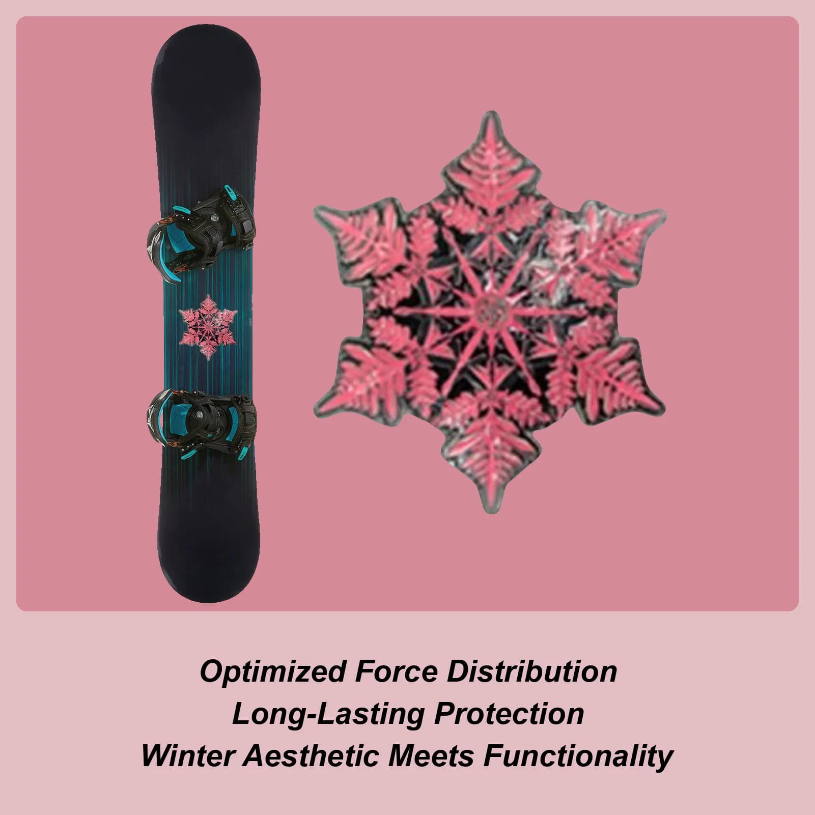 Cuscinetti per stomp da snowboard Borchie per pentagramma antiscivolo Cuscinetti per trazione con impugnatura per cuscinetti per trazione da snowboard Rilegatura da sci