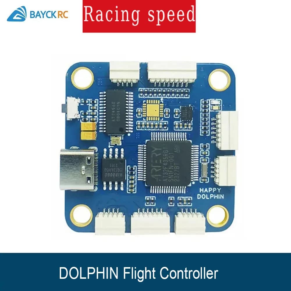 BAYCK DOLPHIN Controllore di volo FC Betaflight AT32 F435 9V3A/5V3A Dual BEC Per RC FPV Freestyle Racing Drone Quadcopter BAYCKRC