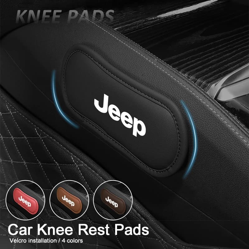 Cuscini in pelle per poggiapiedi interni auto per Jeep Compass Wrangler Grand Cherokee Avenger Renegade JK Gladiator Commander