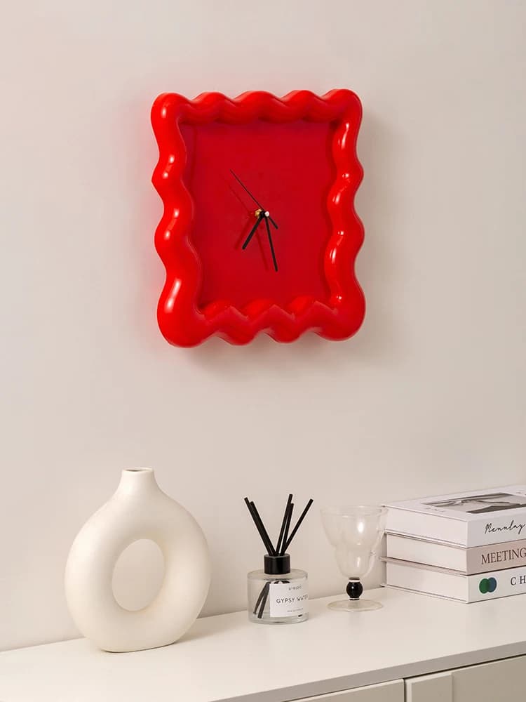 2 pezzi di orologi da parete creativi e semplici a forma di biscotto, decorazioni per la casa, pittura decorativa per il soggiorno.