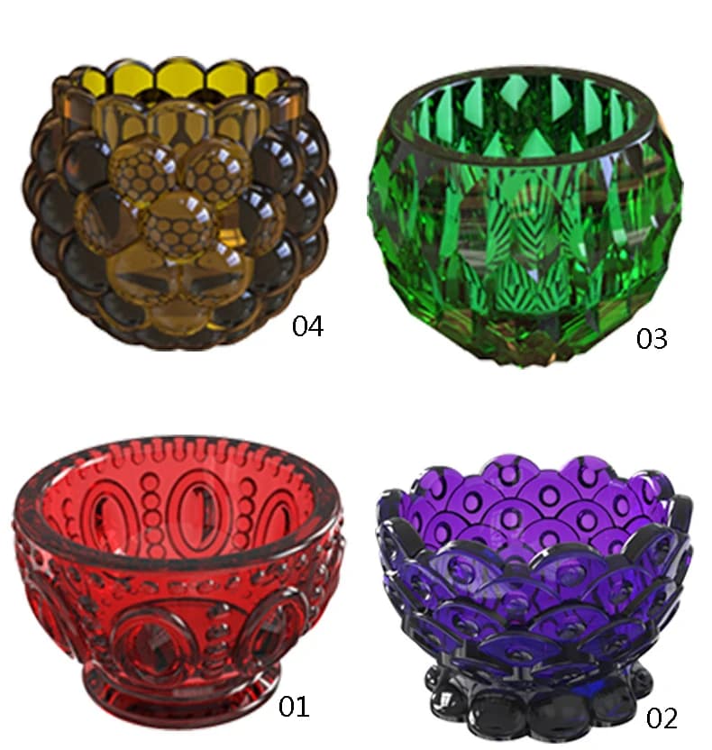 Embossed Silicone Mold for Jewelry Making - Storage Box Bowl Candlestick Succulent Plant Potted Design Epoxy Resin Craft